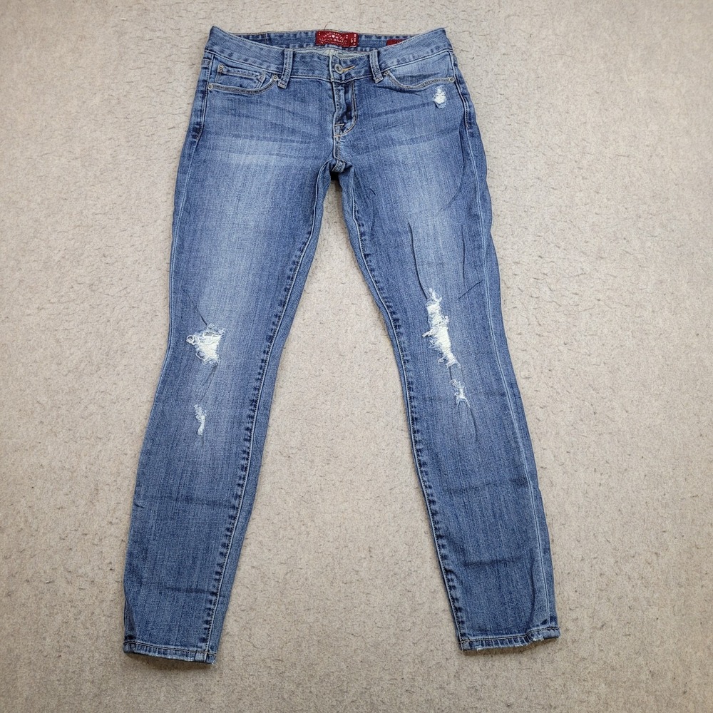Lucky Brand Leyla Skinny‎ Jeans Womens 4/27 Blue Light Wash Distressed Stretch